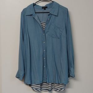 Denim & Striped Button Down